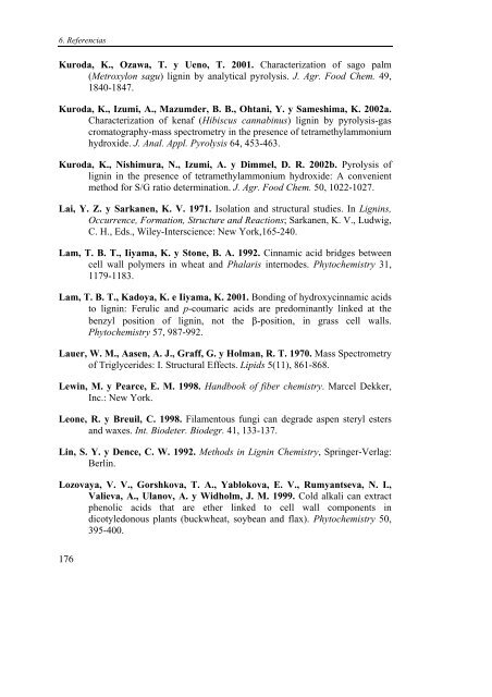 Caracterización química de fibras de plantas herbáceas utilizadas ...