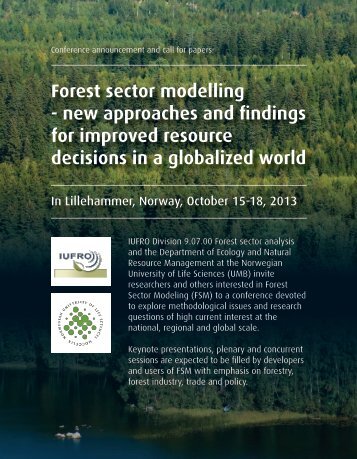 Forest sector modelling - IUFRO