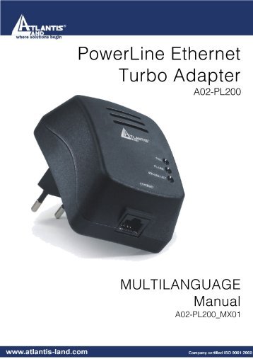 PowerLine Ethernet Turbo Adapter - Atlantis Land