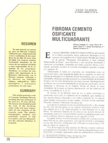 FIBROMA CEMENTO OSIFICANTE MULTICUADRANTE - UPCH