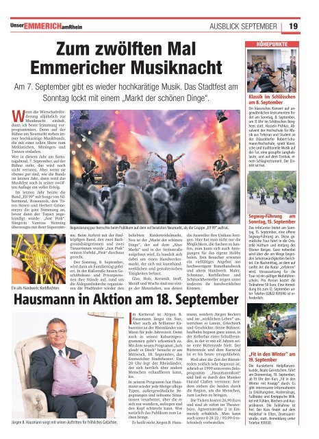 JULI / AUGUST 2013 Emmerich im Lichterglanz - RP Online