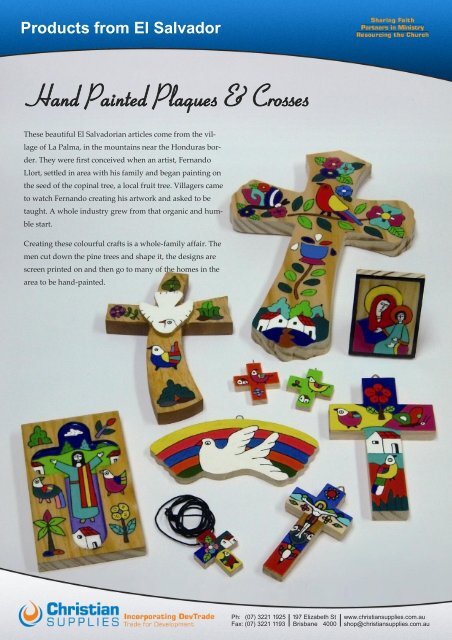 Products from El Salvador - Christian Supplies