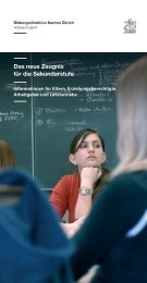 Das neue Zeugnis für die Sekundarstufe - Schule Dietlikon