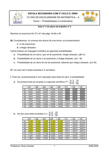 os exercícios 56, 57 e 61 das págs.45, 46 e 49.