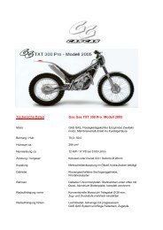 Technische Daten Gas Gas TXT 300 Pro Modell ... - Kivo Trialcenter