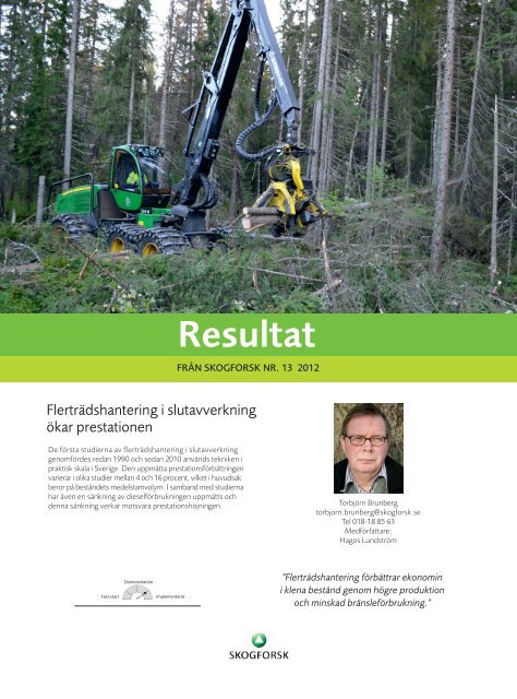 Resultat 13-2012 - Skogforsk