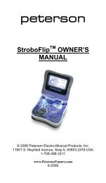 VS-F StroboFlip Virtual Strobe Tuner Instruction ... - Peterson Tuners