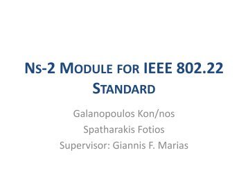 ns-2 module for ieee 802.22 standard