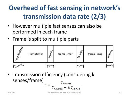 ns-2 module for ieee 802.22 standard