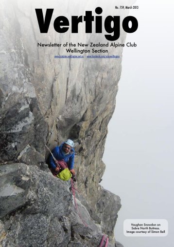 Newsletter of the New Zealand Alpine Club Wellington Section