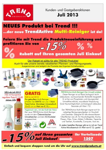 NEUES Produkt bei Trend !!! - TREND Products Shop