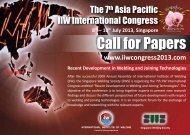 Call for Papers - 7th Asia Pacific IIW International Congress on ...