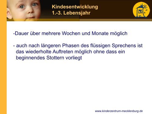 Kindesentwicklung 1.-3. Lebensjahr - Kinderzentrum Mecklenburg