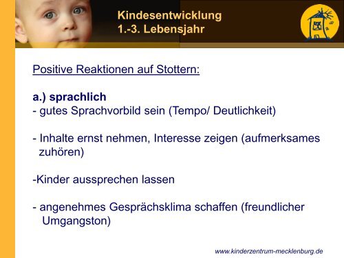 Kindesentwicklung 1.-3. Lebensjahr - Kinderzentrum Mecklenburg