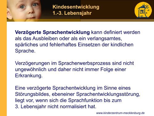 Kindesentwicklung 1.-3. Lebensjahr - Kinderzentrum Mecklenburg