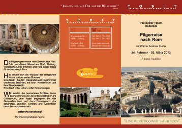 Pilgerreise nach Rom - Tobit-Reisen