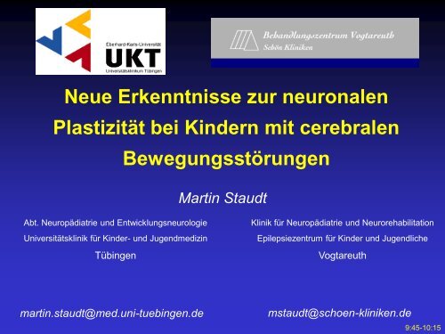 Staudt et al, Brain 2002; Ann Neurol 2004 - Kinderzentrum ...