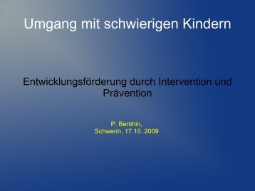 2. Prävention durch Unterrichtsfluss - Kinderzentrum Mecklenburg