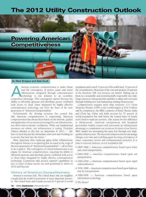 View Full November PDF Issue - Utility Contractor Magazine