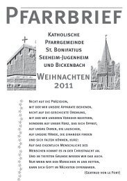 Weihnachten - St. Bonifatius Seeheim-Jugenheim