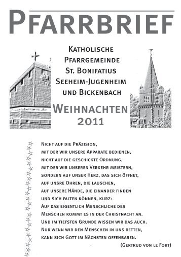 Weihnachten - St. Bonifatius Seeheim-Jugenheim