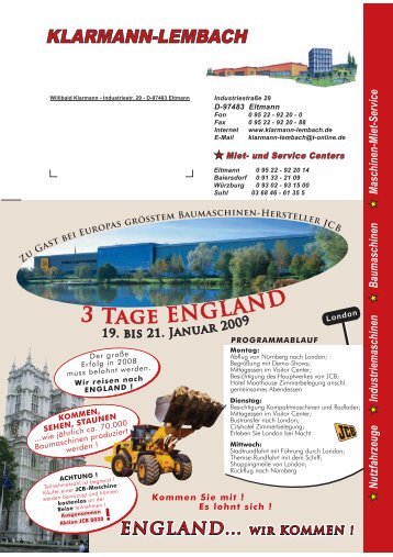 3 Tage ENGLAND - Klarmann