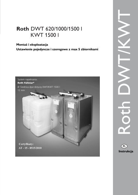 Zbiorniki na olej opaÅowy DWT i KWT 1500 l - instrukcja ... - Roth