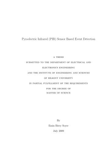 Pyroelectric Infrared (PIR) Sensor Based Event Detection