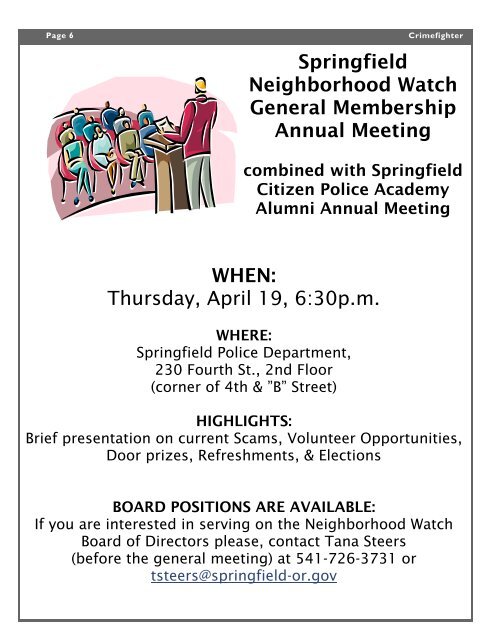 Neighborhood Watch - City of Springfield