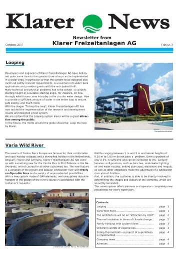 News Klarer Freizeitanlagen AG