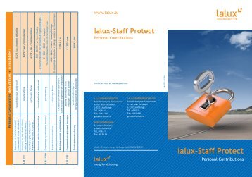 lalux-Staff Protect Contributions personnelles - Groupe La ...