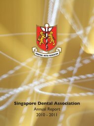 Singapore Dental Association Annual Report 2010 - 2011