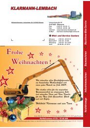 Frohe Weihnachten - Klarmann