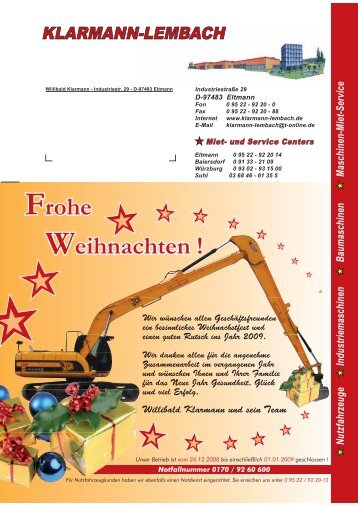 Frohe Weihnachten - Klarmann