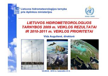 2009 m - Lietuvos hidrometeorologijos tarnyba