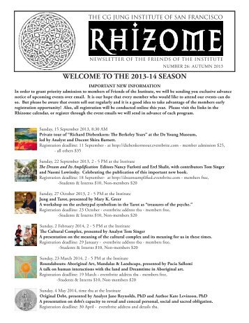 Rhizome - The CG Jung Institute of San Francisco