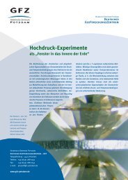 Hochdruck-Experimente - GeoForschungsZentrum Potsdam