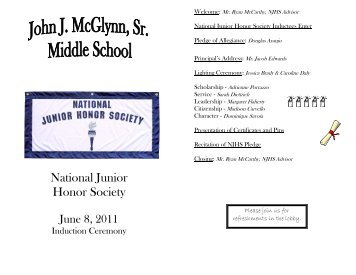 National Junior Honor Society - Medford Public Schools
