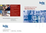 Ausbildung zum/zur Mechatroniker/in - ILLIG Maschinenbau GmbH ...
