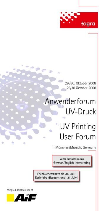 Anwenderforum UV-Druck UV Printing User Forum - Wide-format ...