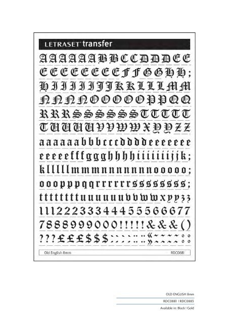 Download a PDF of all references - Letraset