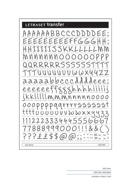 Download a PDF of all references - Letraset
