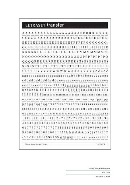 Download a PDF of all references - Letraset