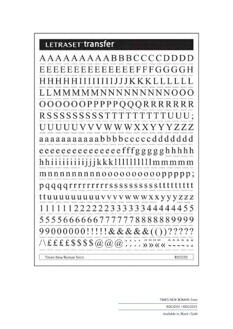 Download a PDF of all references - Letraset