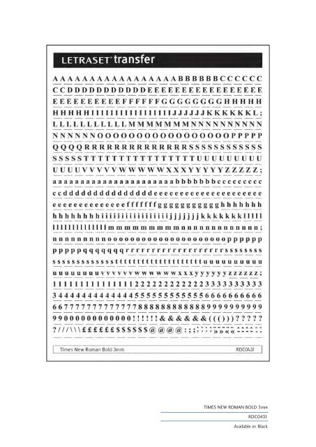 Download a PDF of all references - Letraset