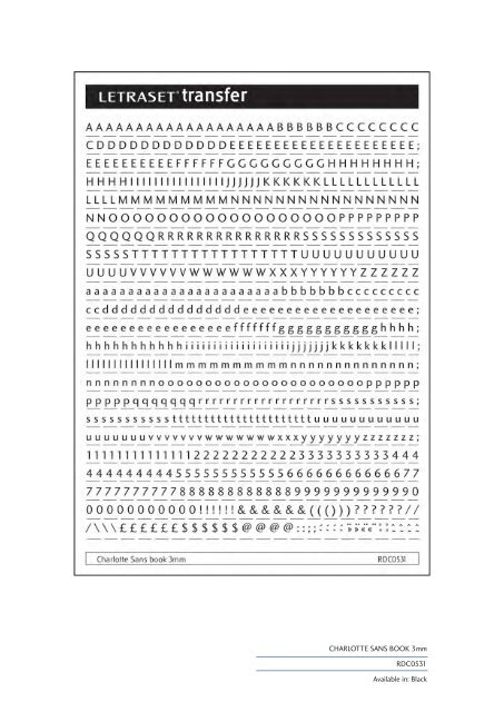 Download a PDF of all references - Letraset