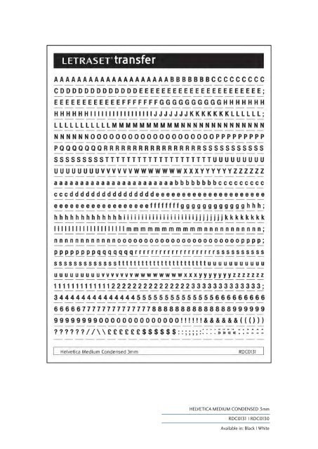 Download a PDF of all references - Letraset