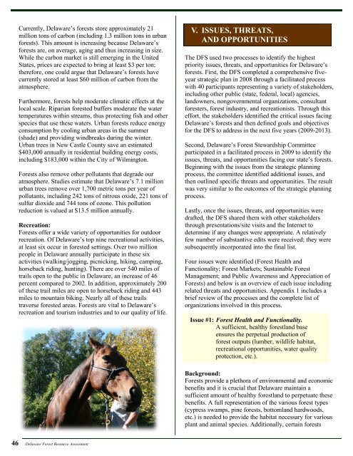 DFS Resource Assessment - Delaware Department of Agriculture