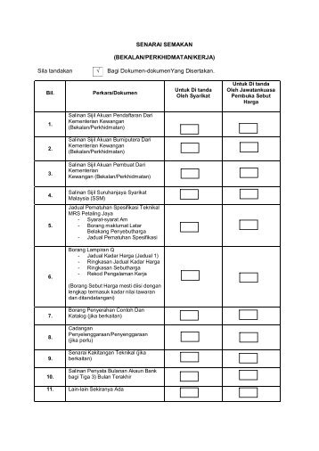 Fail Spesifikasi - Sistem Tender Dokumen dan Sebutharga - Selangor