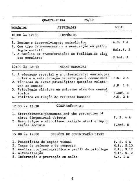 1989 - Sociedade Brasileira de Psicologia